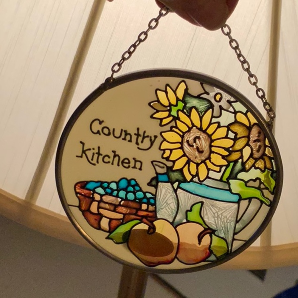 Joan Baker Designs Hand Painted Light Catcher “Country Kitchen”
